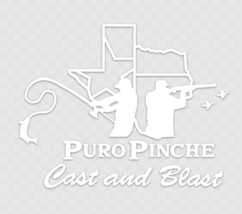 PuroPinche Vinyl Transfer Decal-White - PuroPincheCast&Blast Outfitters