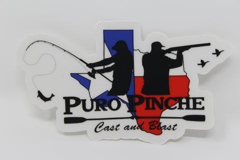 White Bumper Sticker Decal - PuroPincheCast&Blast Outfitters