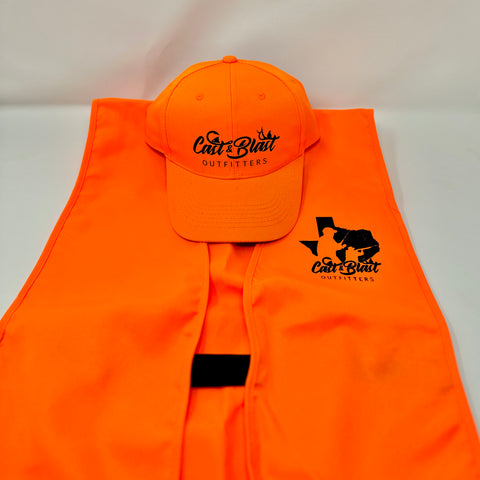 Blaze Orange Hunting Vest/Cap